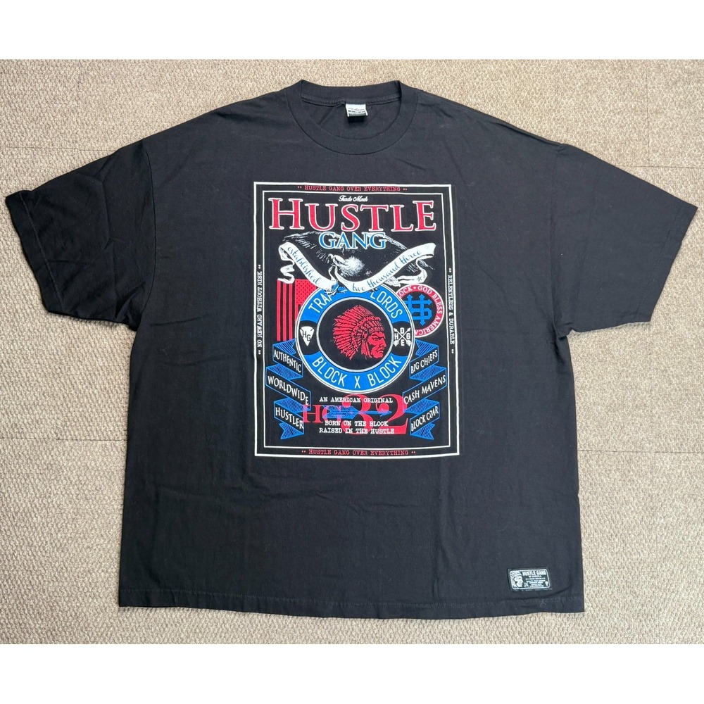 Hustle Gang Of America Men's Trap Lords Block X‎ Block T-Shirt Size 3X